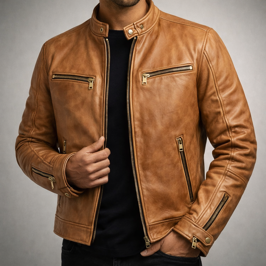 Henley Vintage Leather Jacket