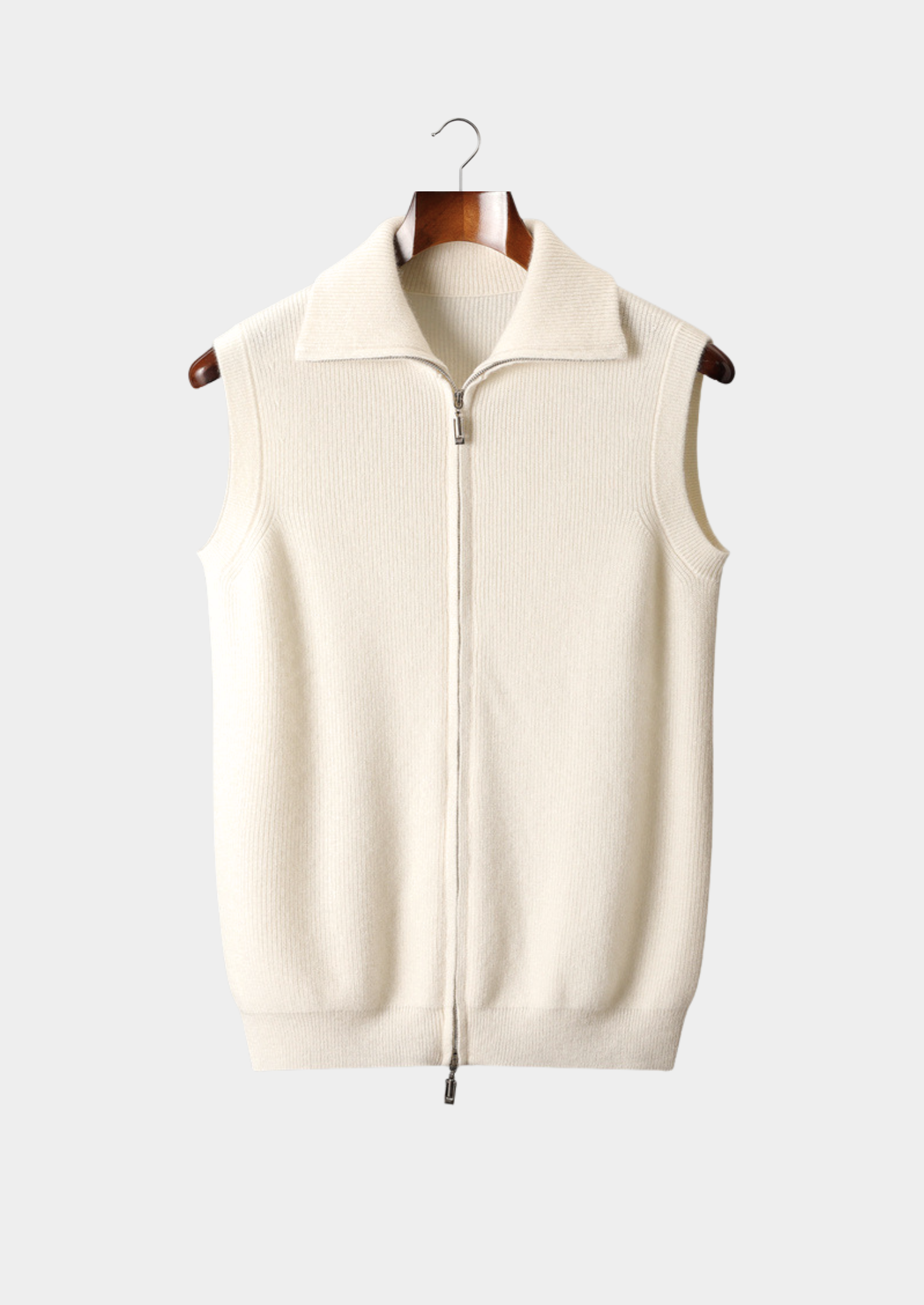 Piero Cashmere Zip-Up Vest