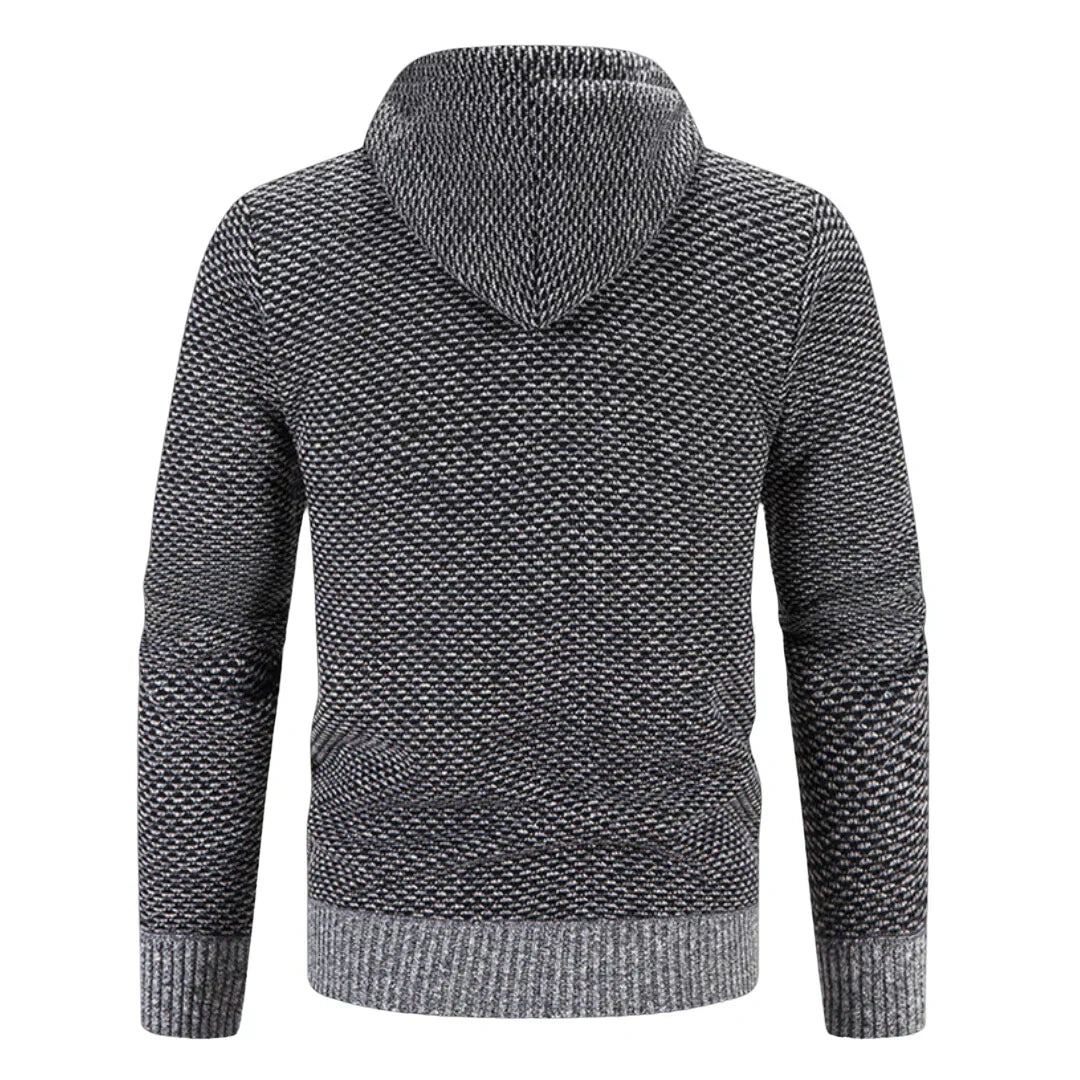 Ciedera Textured Knit Zip Hoodie