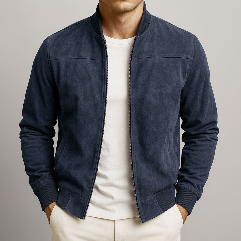 Ciedera Suede Bomber Jacket