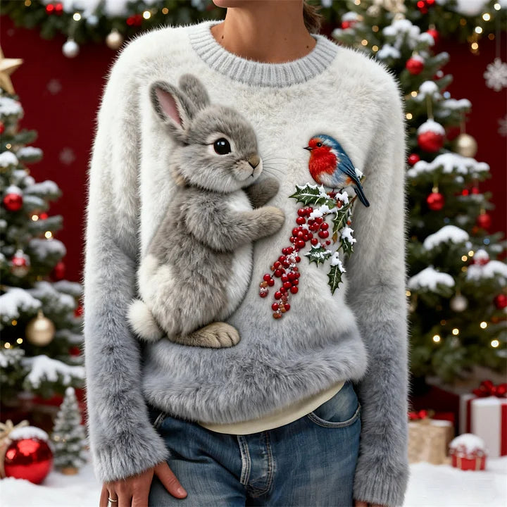 Winter Bunny Knitted Sweater