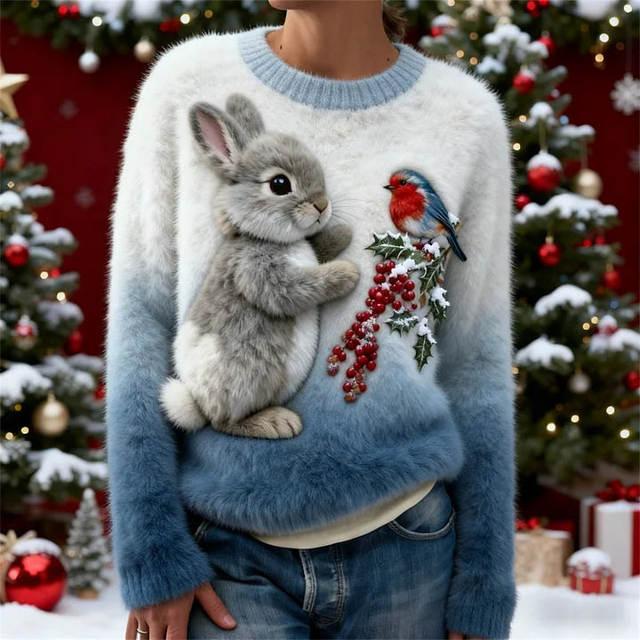 Winter Bunny Knitted Sweater