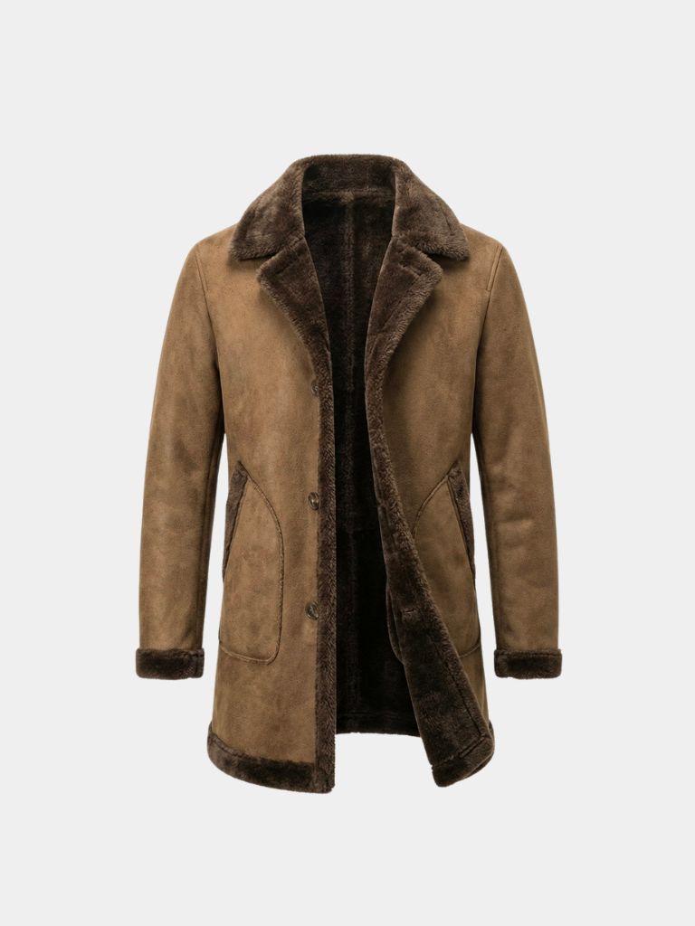Ciedera Premium Suede Shearling Coat