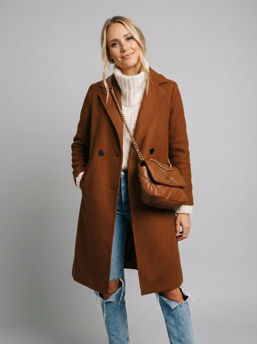 Annabel Classic Wool Blend Longline Coat
