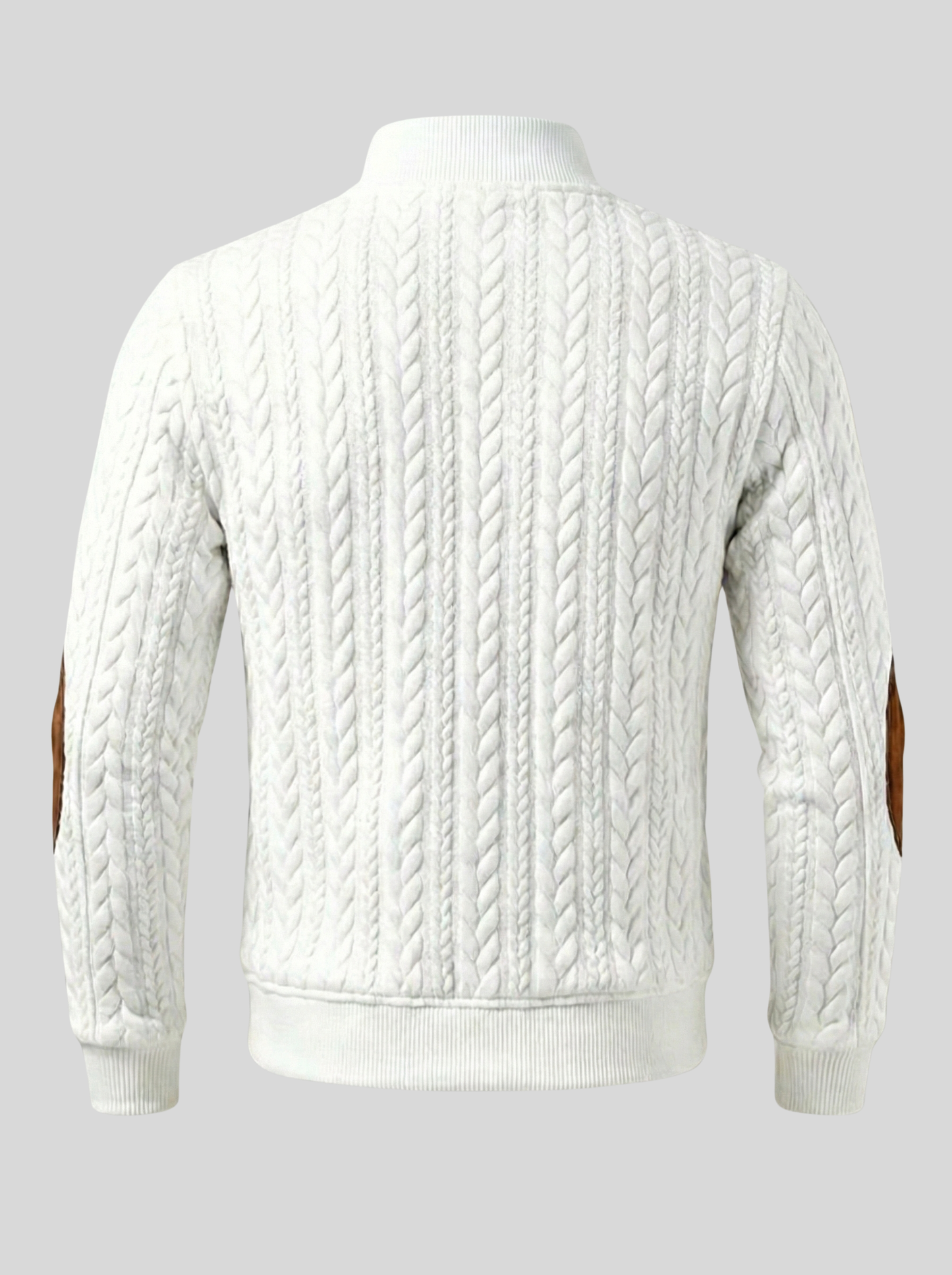Cable Knit Jacket With Faux Fur Lining