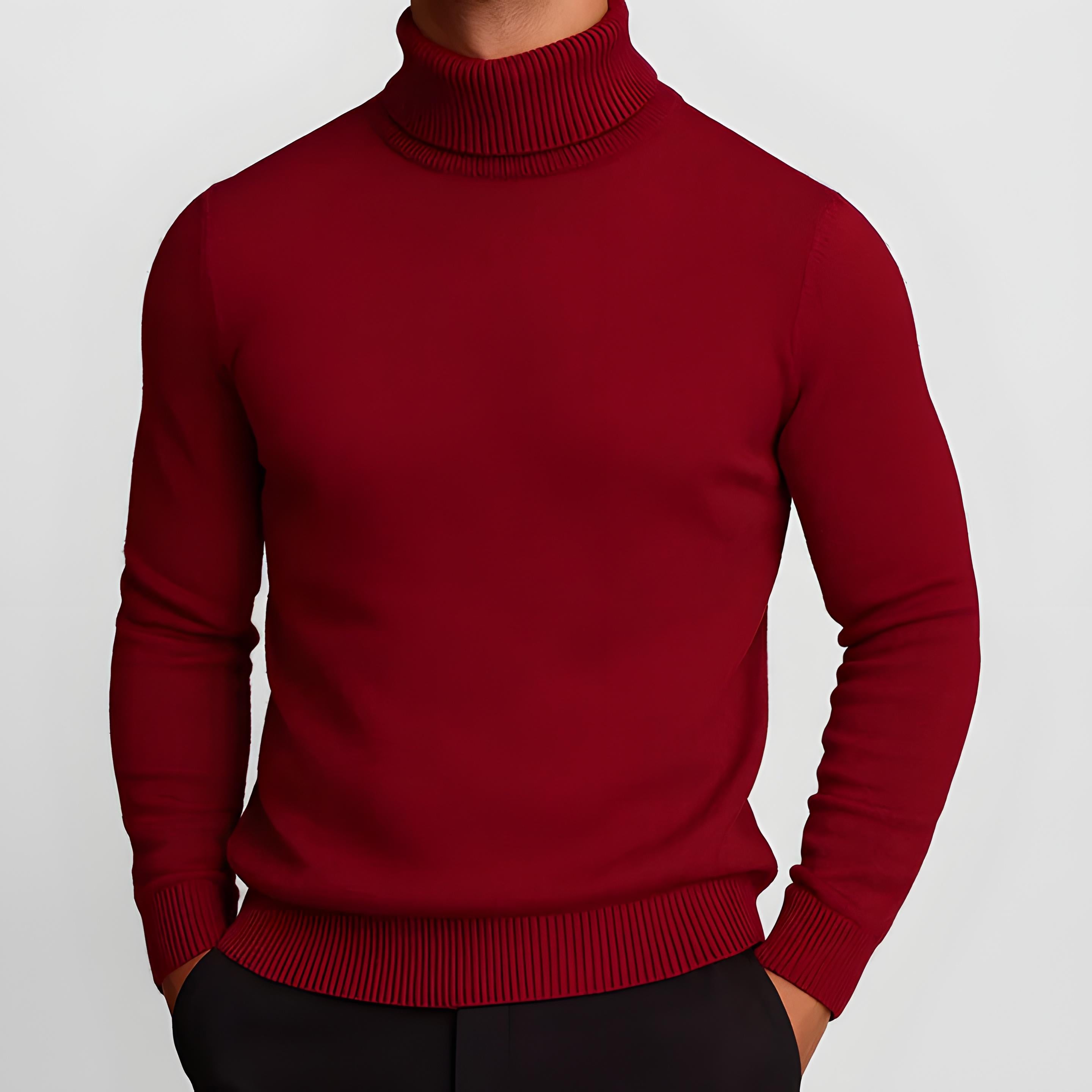 Classic Ribbed Turtleneck Sweater