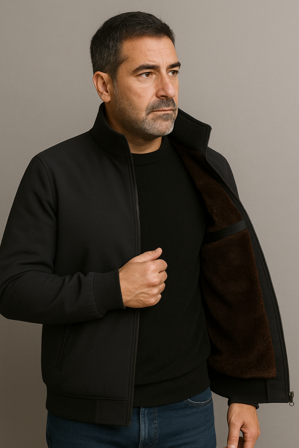 Ciedera Shearling-Lined Jacket