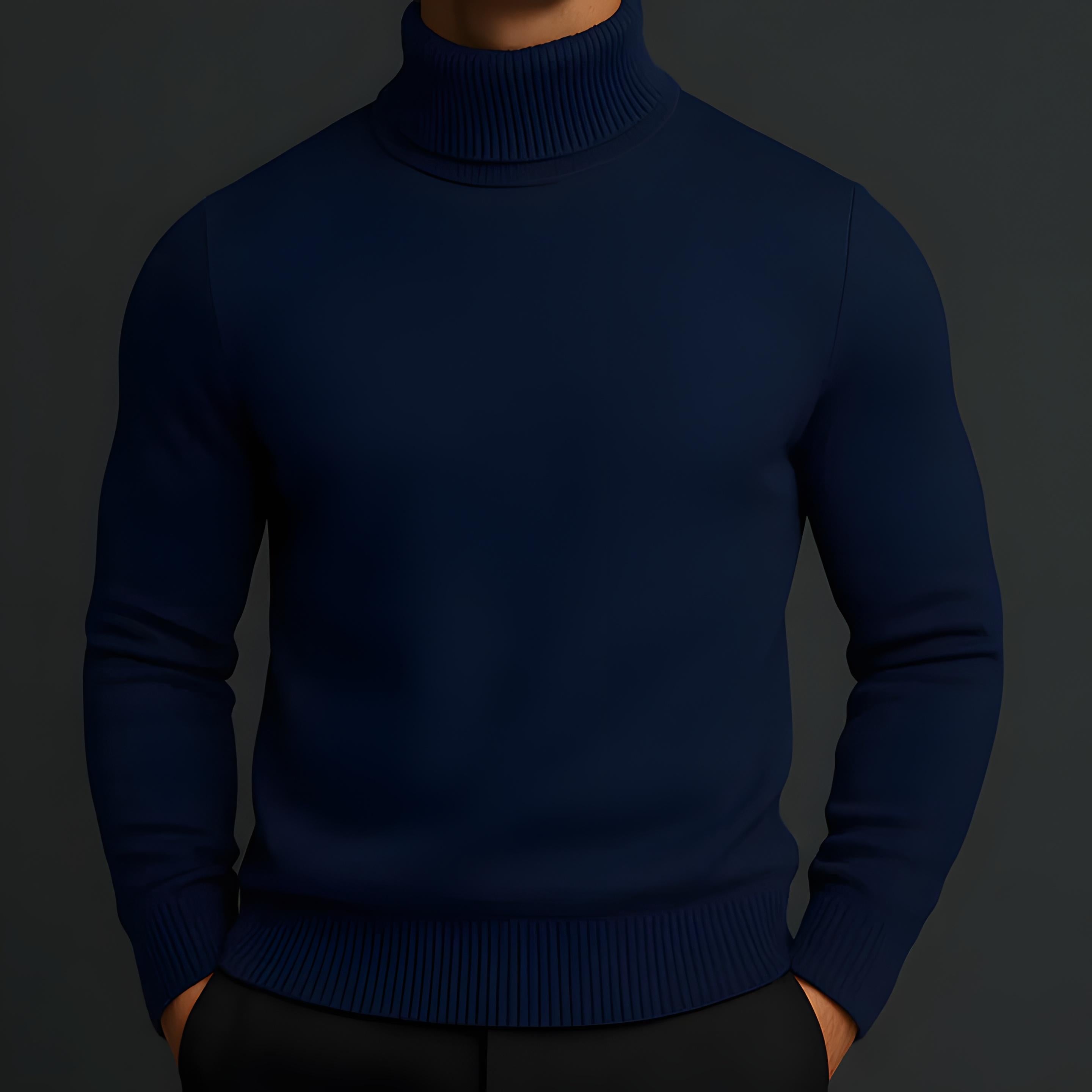 Classic Ribbed Turtleneck Sweater
