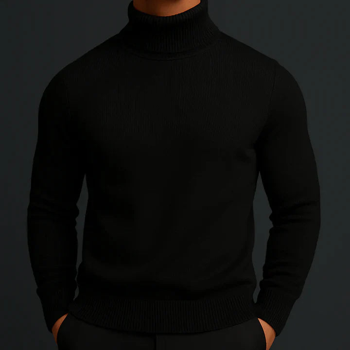 Classic Ribbed Turtleneck Sweater