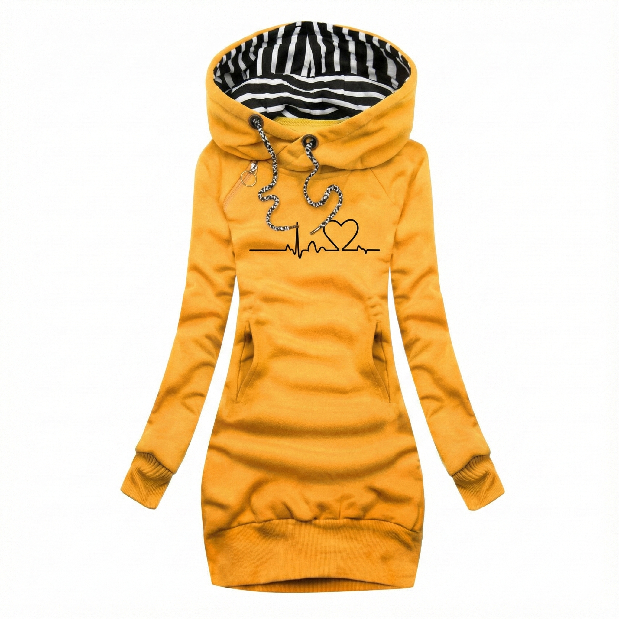 Cozy Heartbeat Hoodie Dress