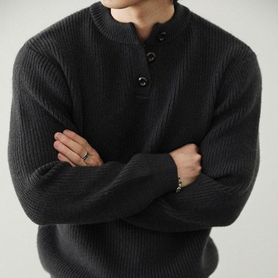 Ravello Ribbed Henley Sweater