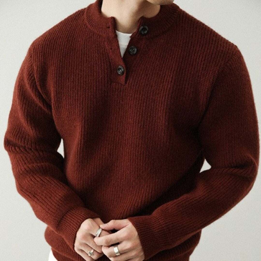 Ravello Ribbed Henley Sweater