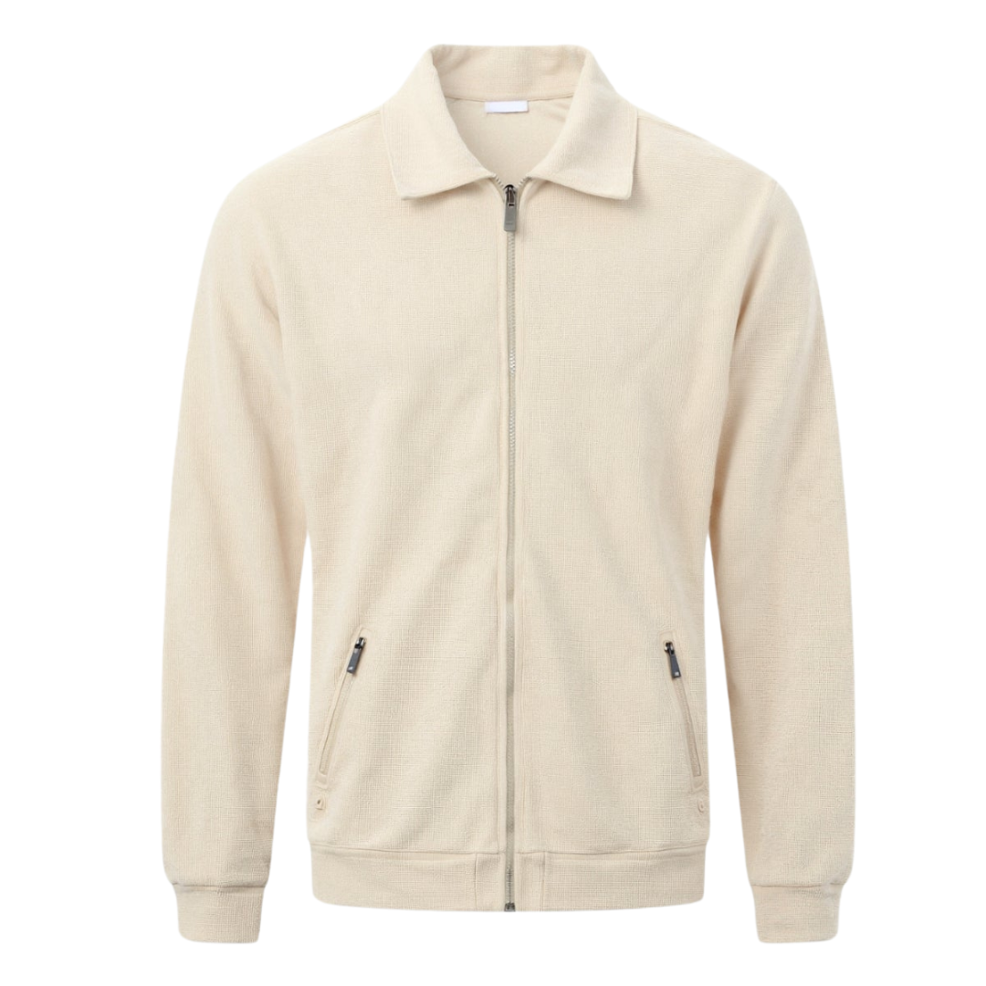Ciedera Premium Polo Collar Design Jacket Beige