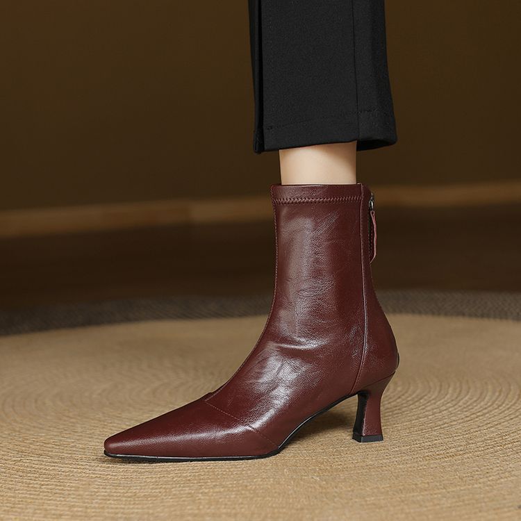 Orella Leather Ankle Heels