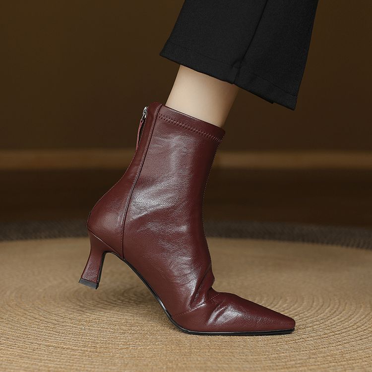 Orella Leather Ankle Heels