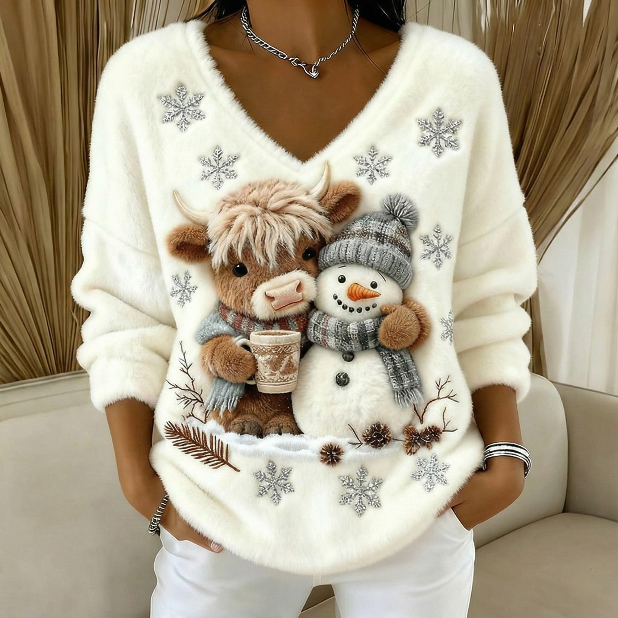 Christmas Fuzzy Friends Sweater