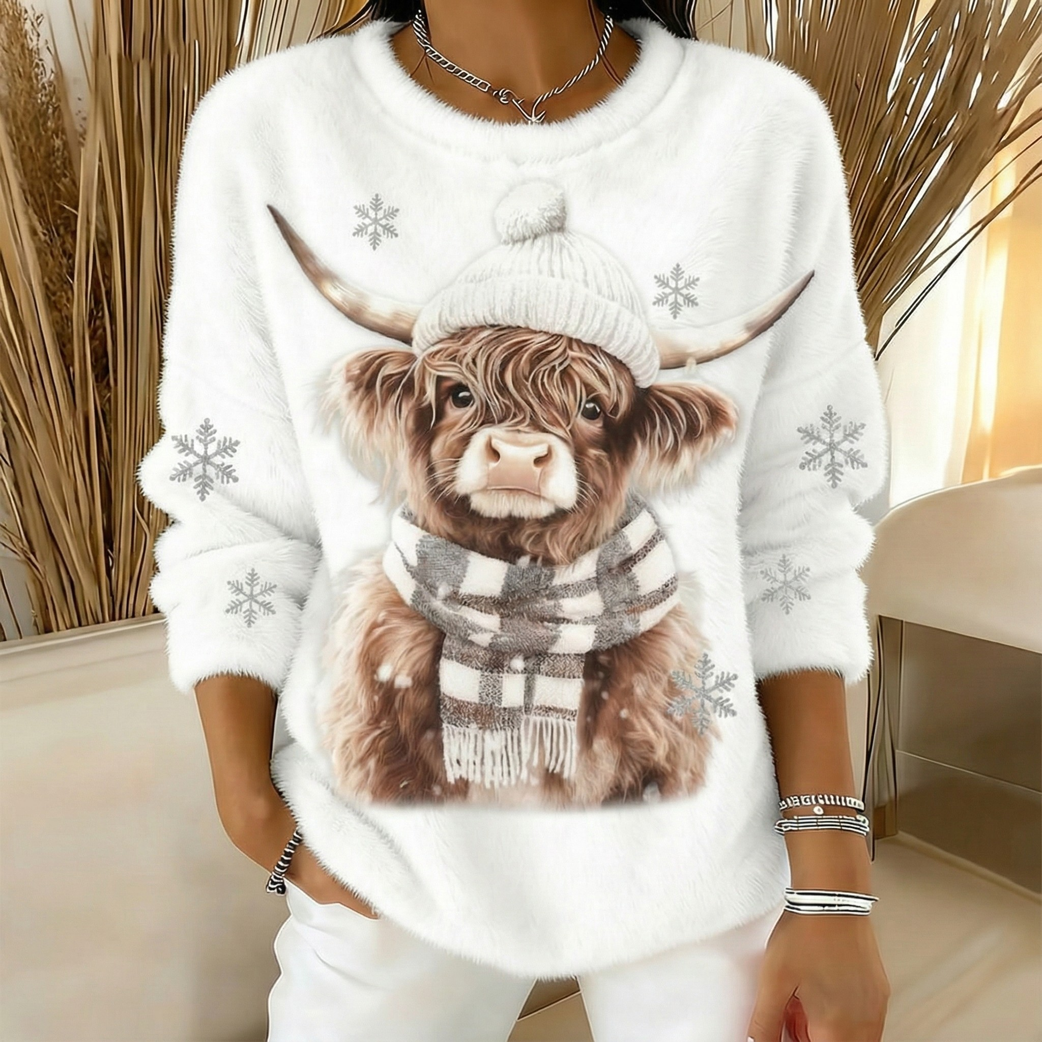 Winter Cozy Highland Sweater