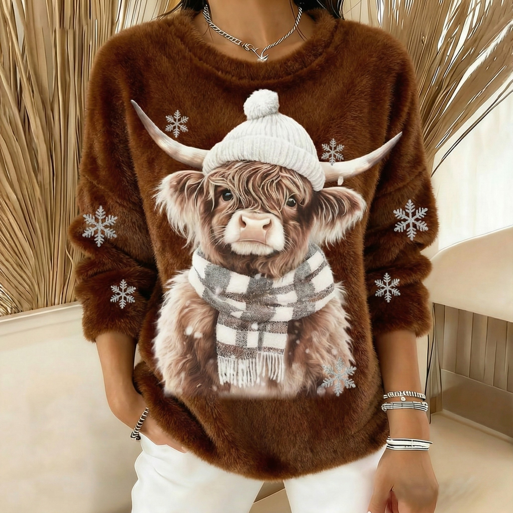 Winter Cozy Highland Sweater