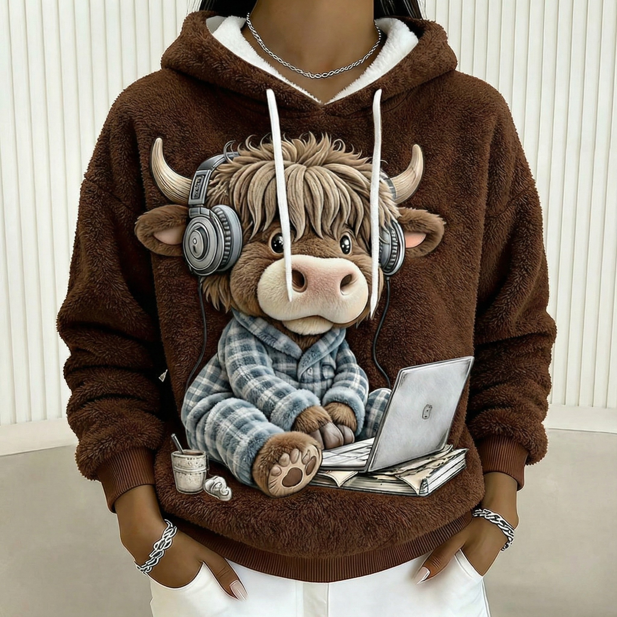 Cozy Highland Cow Hoodie