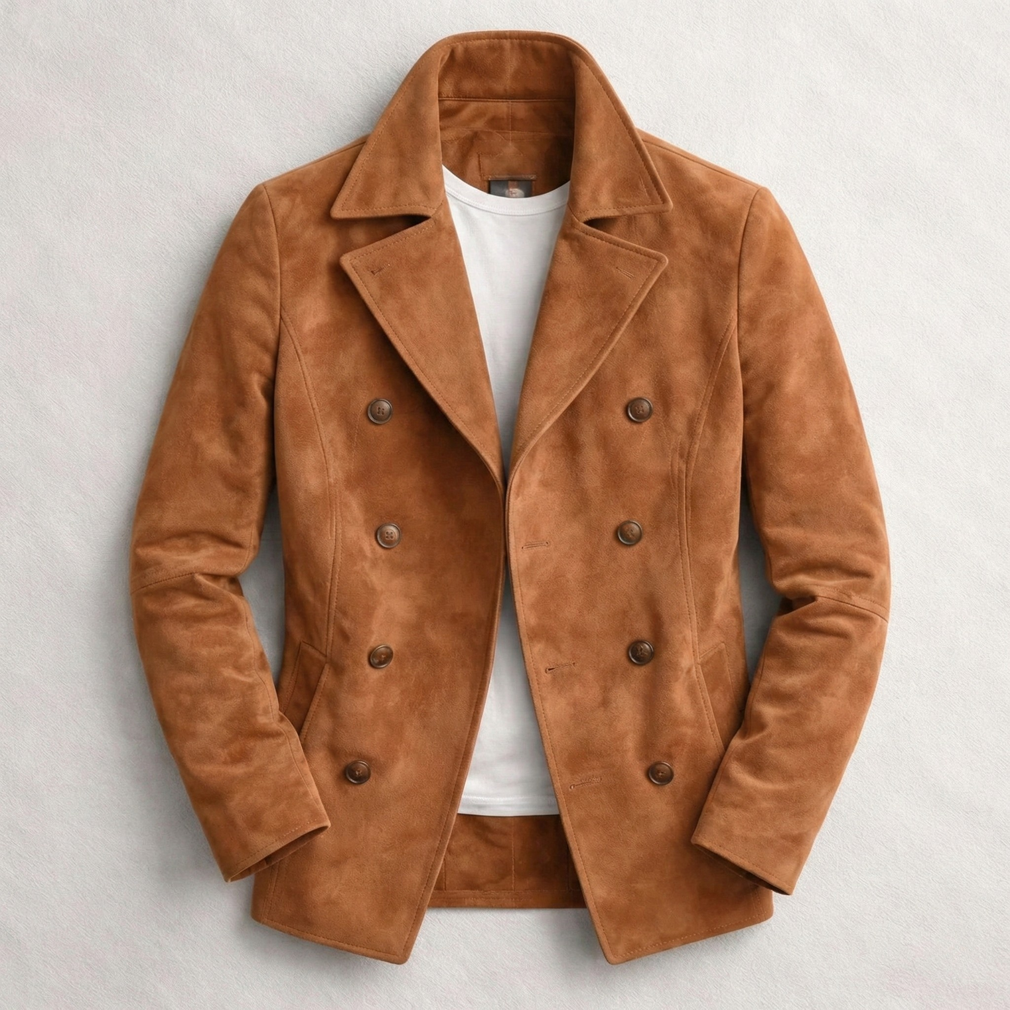 Benson Suede Pea Coat