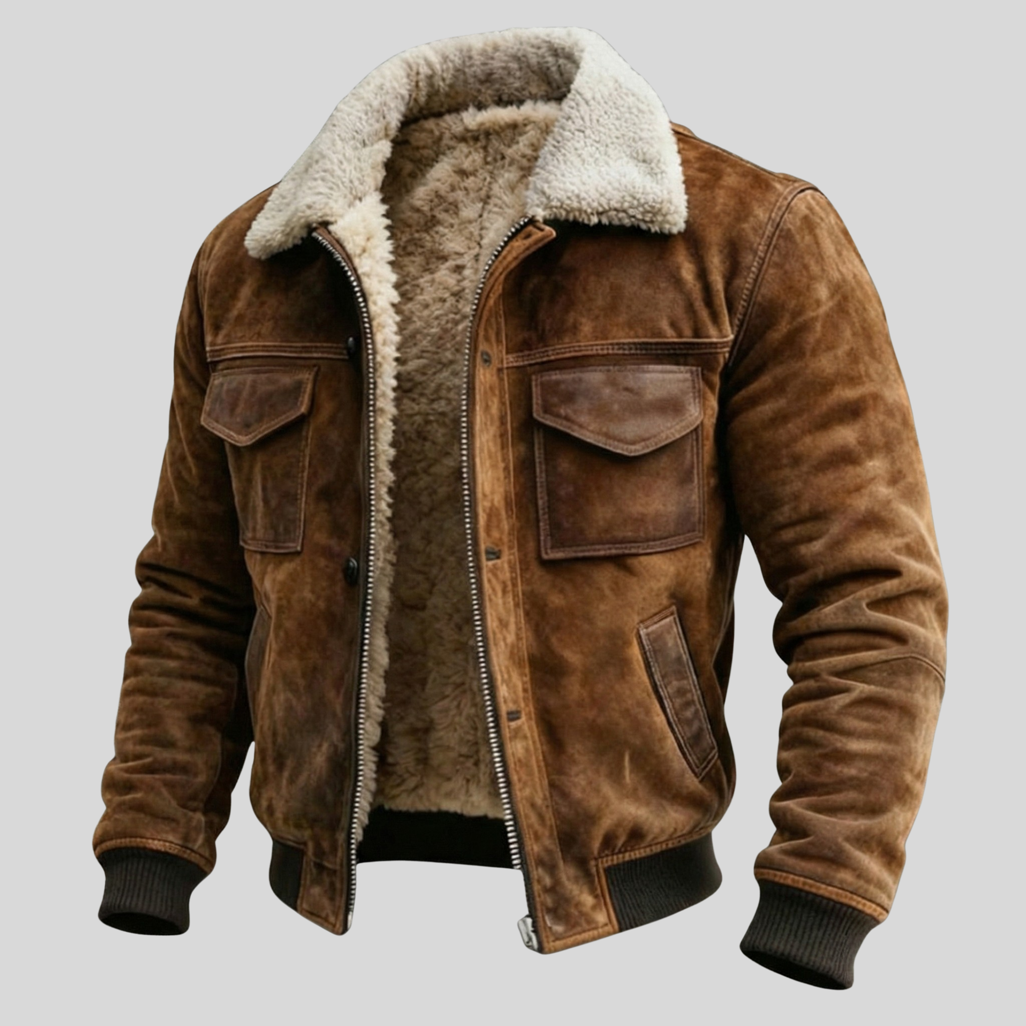 Max Sherpa-Lined Aviator Jacket