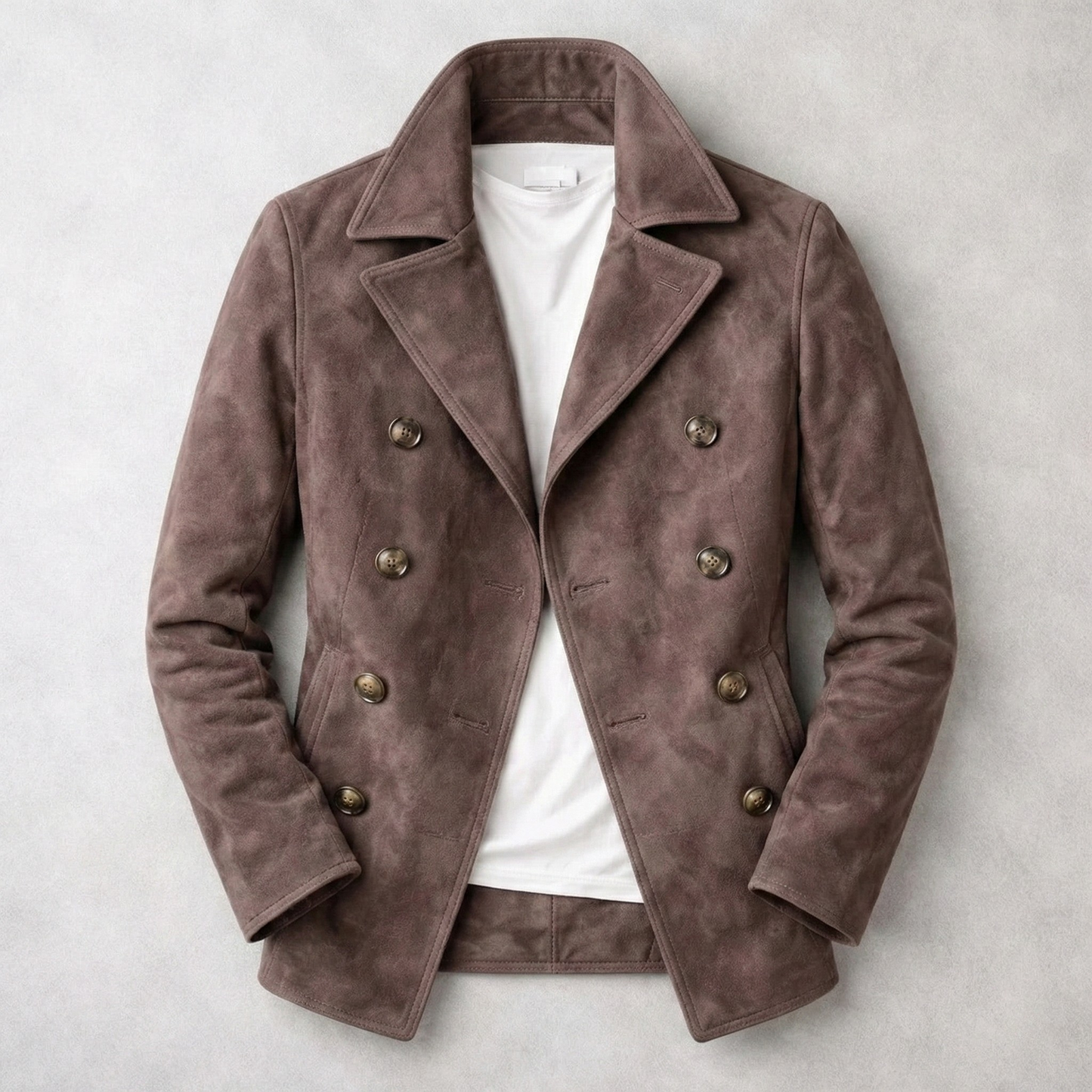Benson Suede Pea Coat