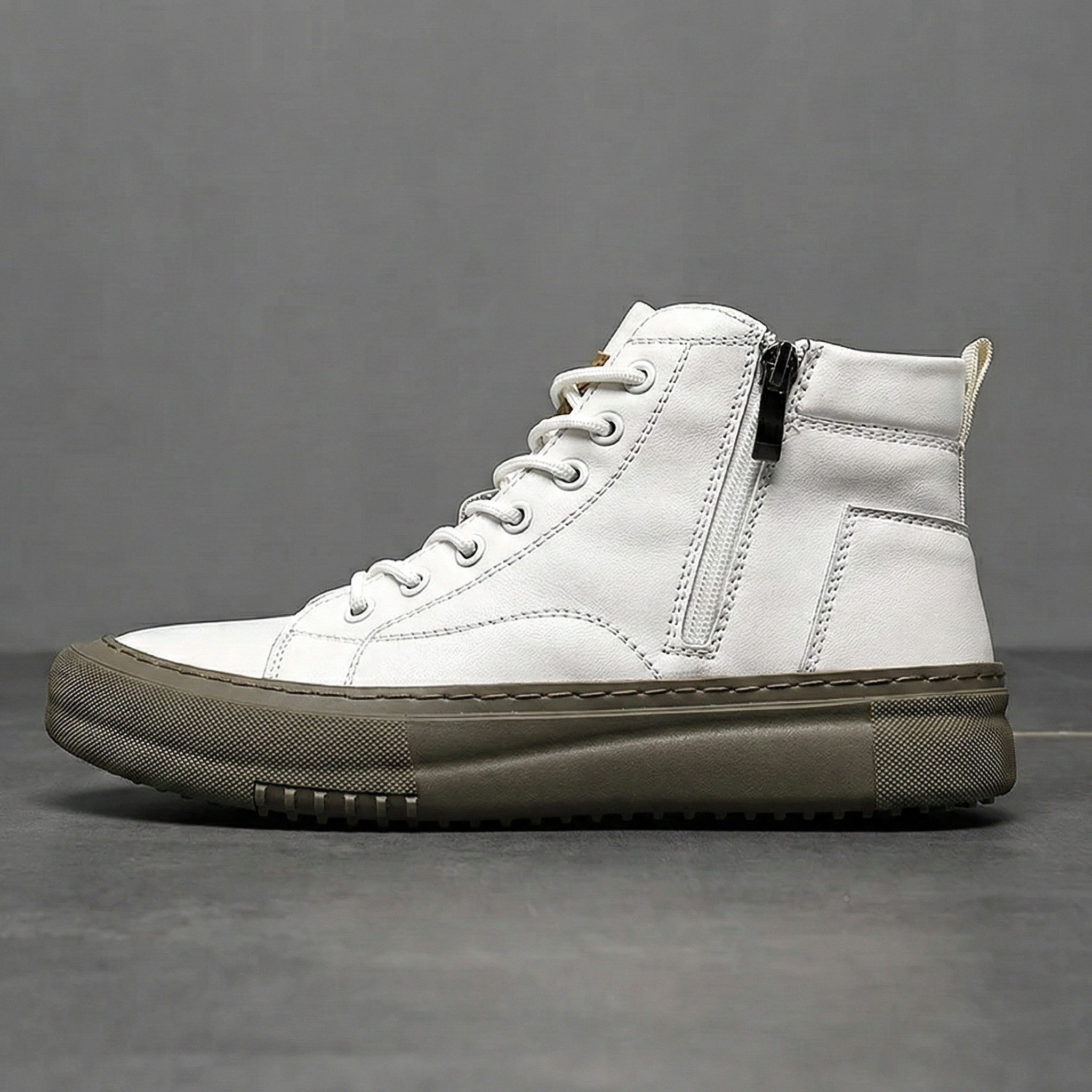 Regent Leather High-Top Sneakers