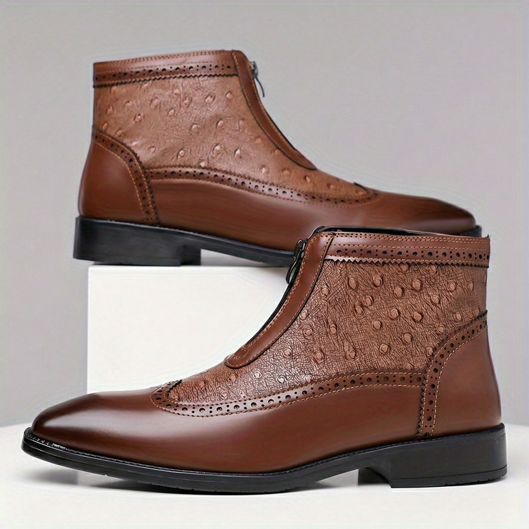 Fairmont Textured Leather Boots