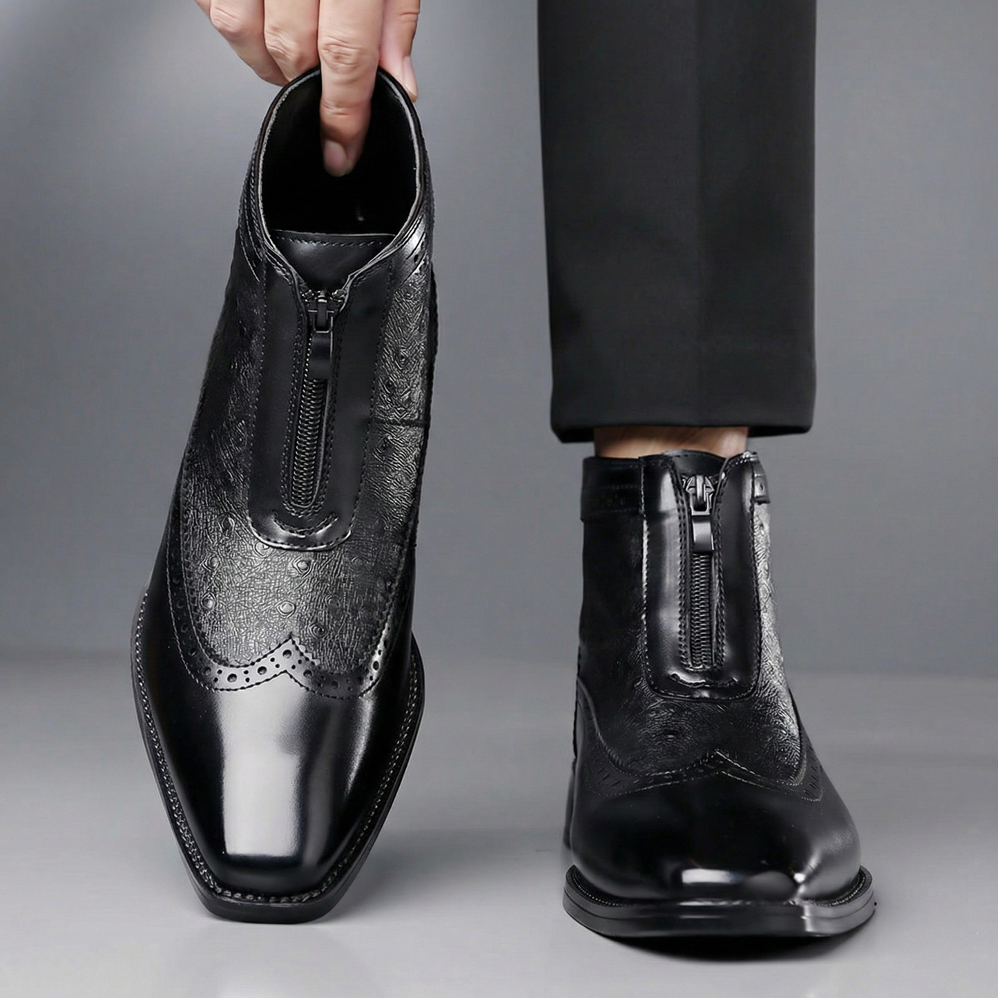 Fairmont Textured Leather Boots