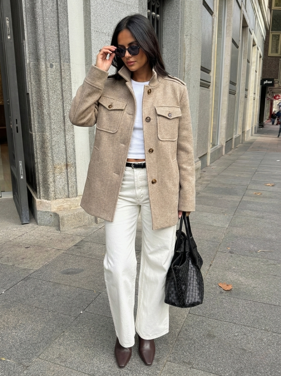 Utility Wool-Blend Coat