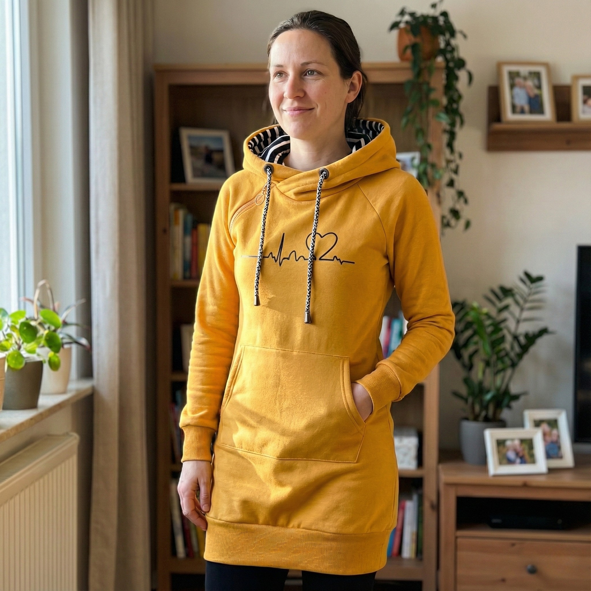 Cozy Heartbeat Hoodie Dress