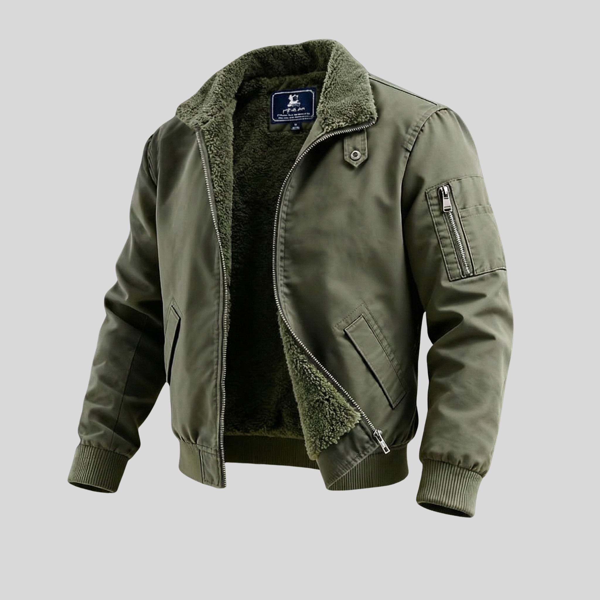 Sherpa-Lined Utility Jacket