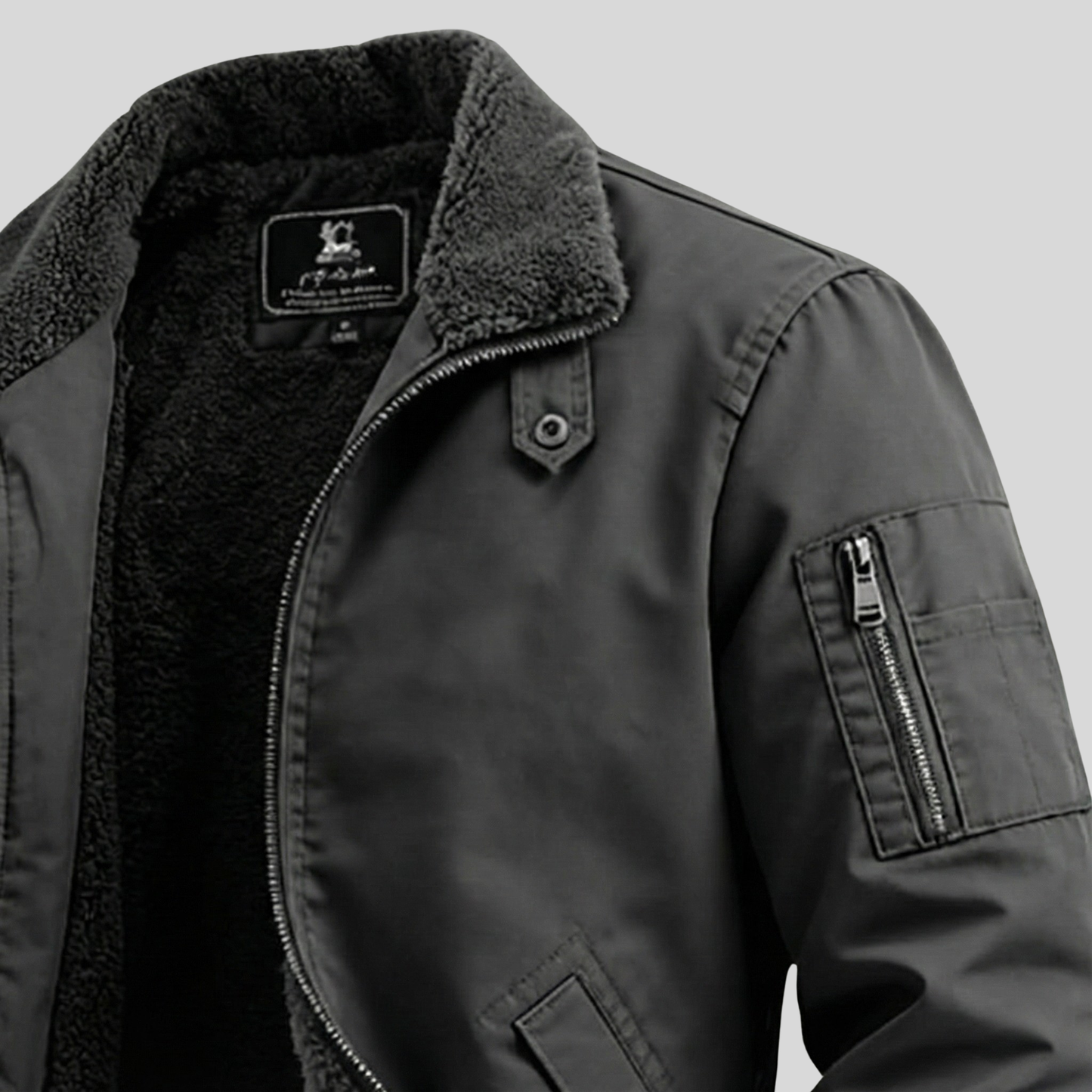 Sherpa-Lined Utility Jacket