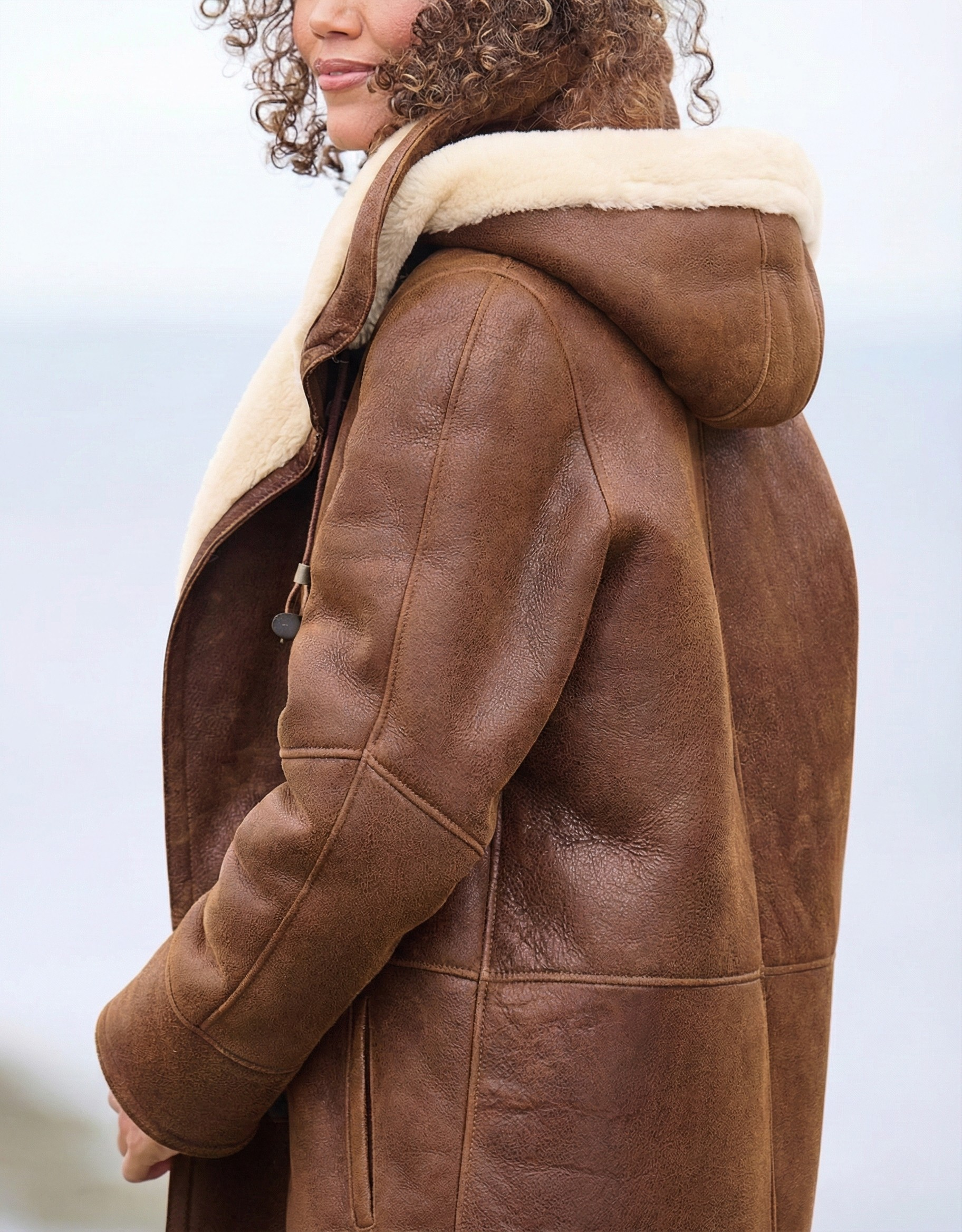 Ciedera Classic Faux Suede Toggle Coat