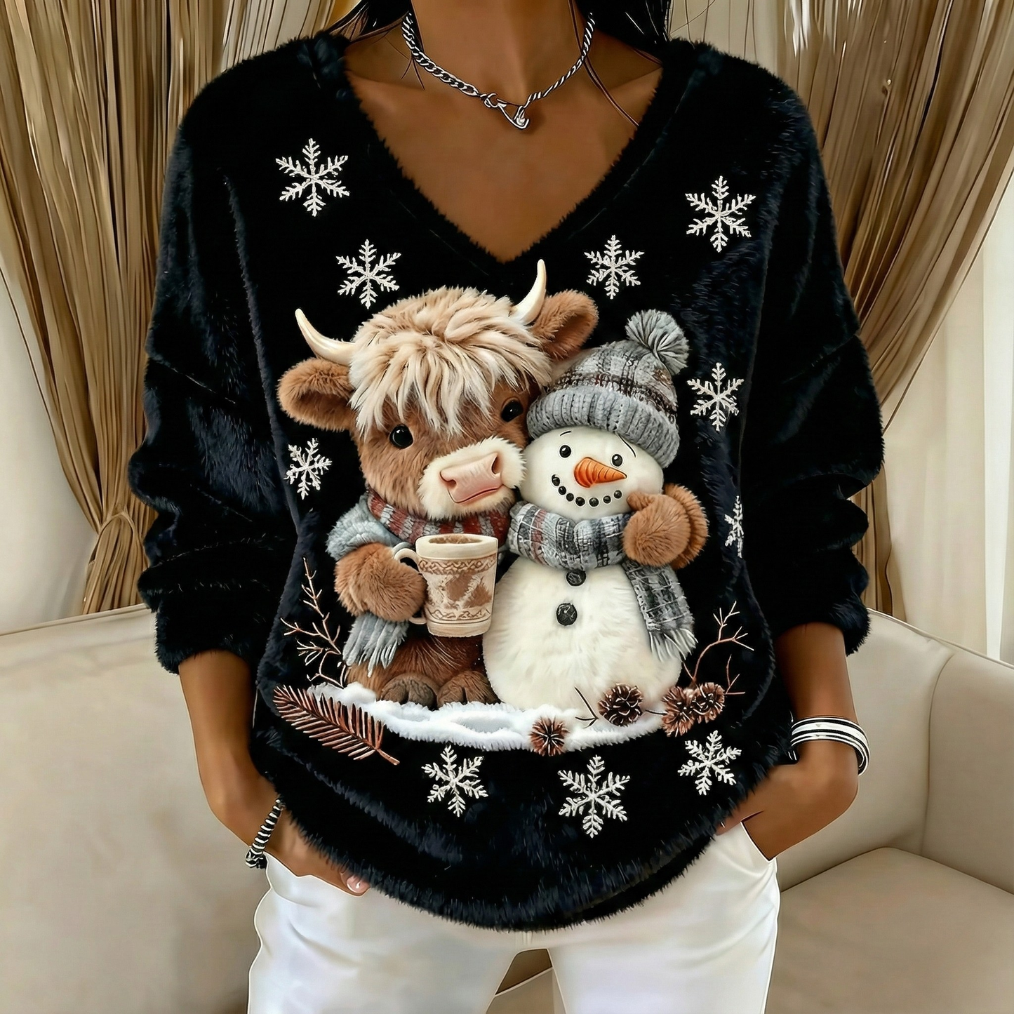 Christmas Fuzzy Friends Sweater
