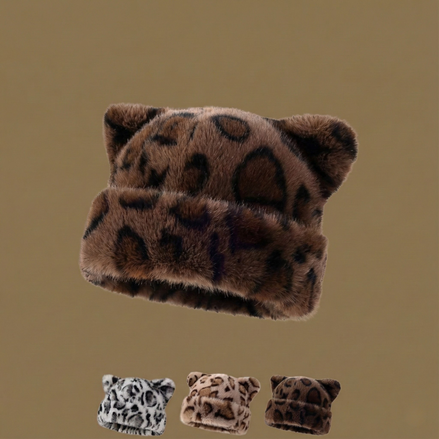 Lucy Leopard Faux Fur Winter Hat