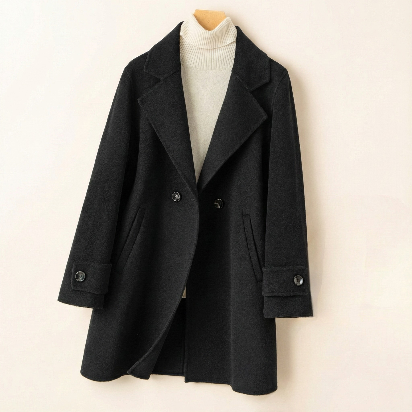 Carina Classic Wool Blend Tailored Coat