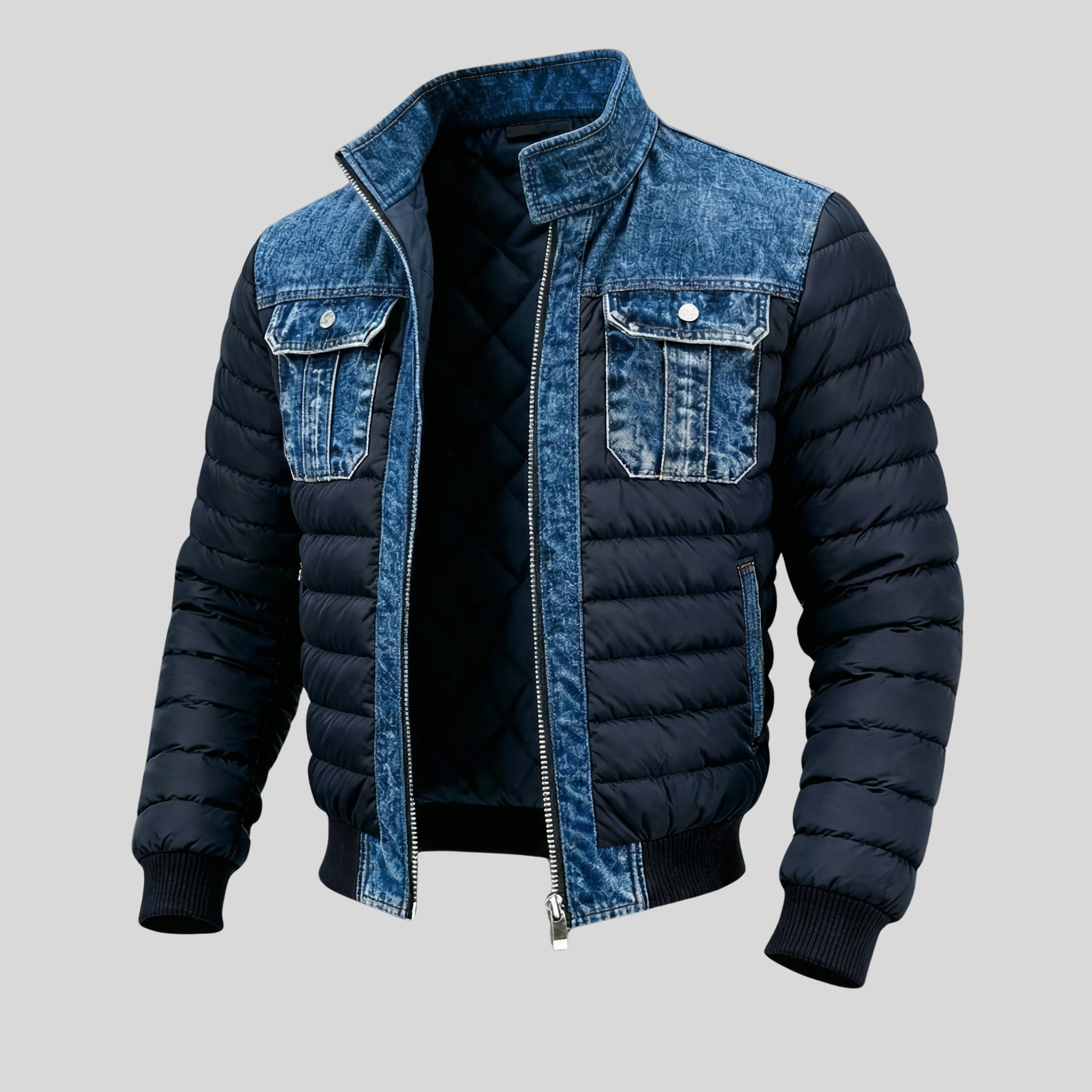 Ciedera Denim Hybrid Puffer Jacket