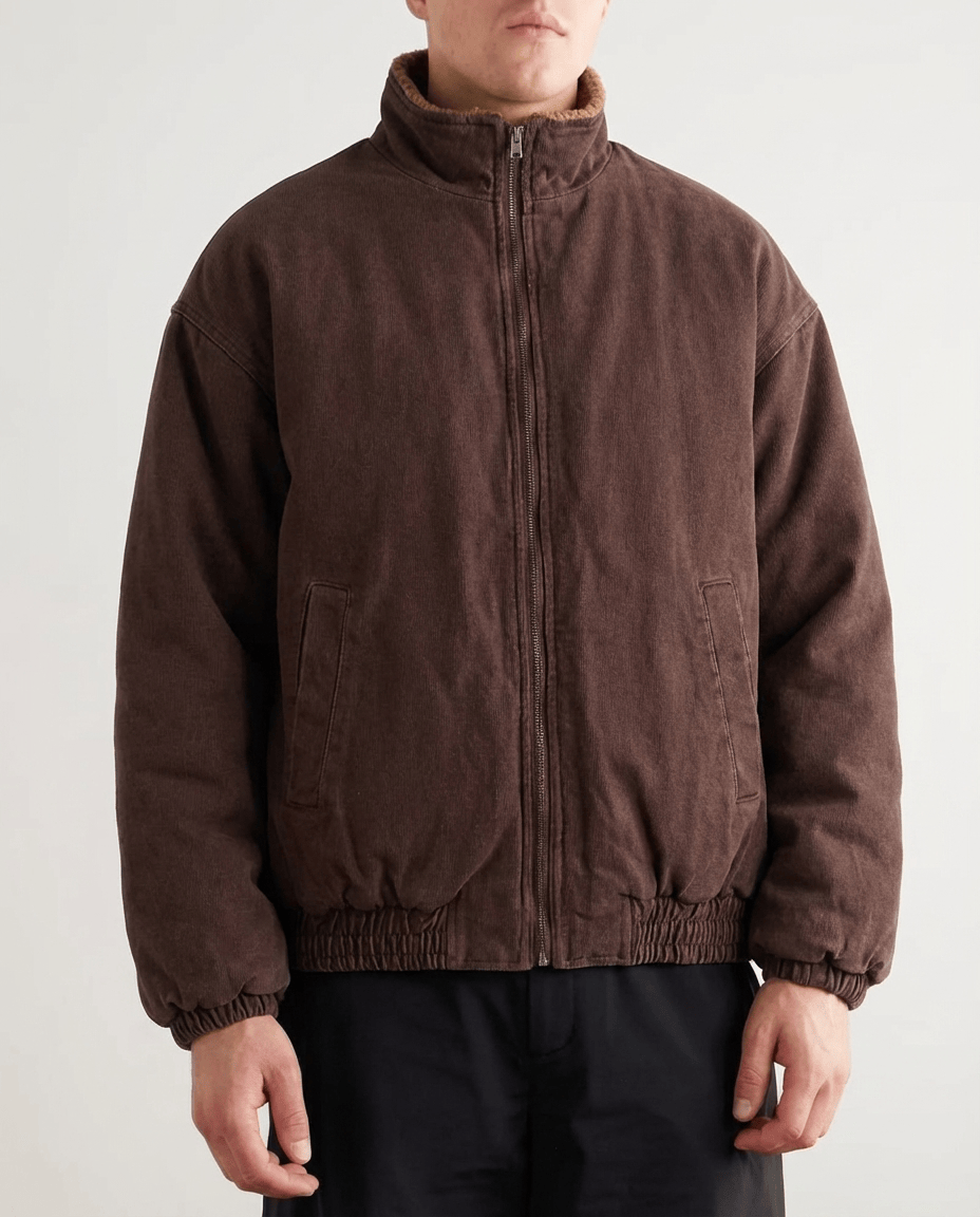 Milan Sherpa‑Lined Bomber Jacket
