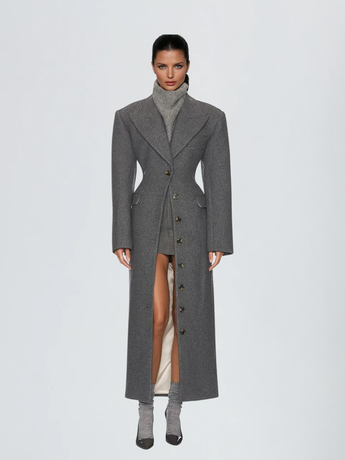 Talise Wool Blend Longline Coat