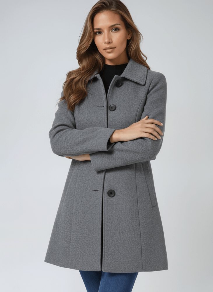 Amber Classic Tailored Wool Blend Coat