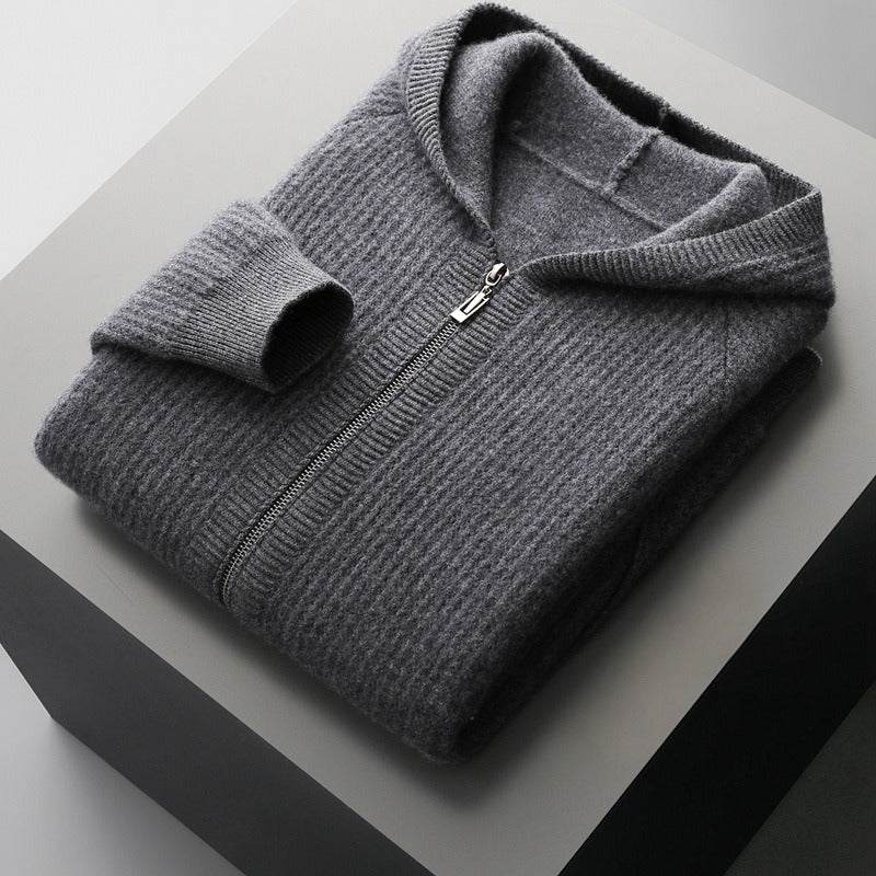 Ciedera Ribbed Zip Hoodie