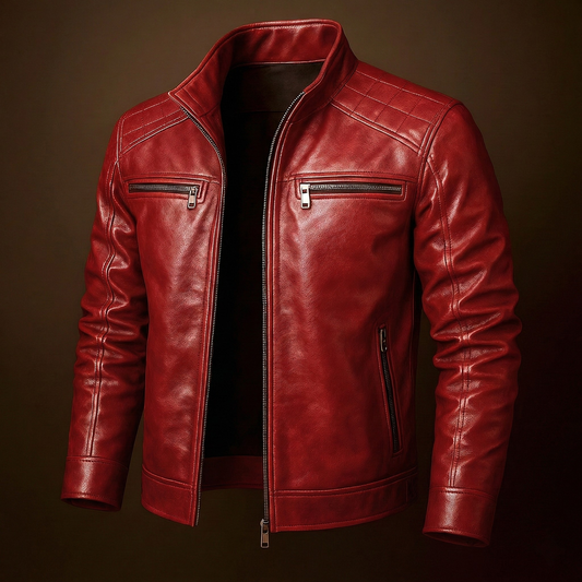 Alder Classic Leather Biker Jacket
