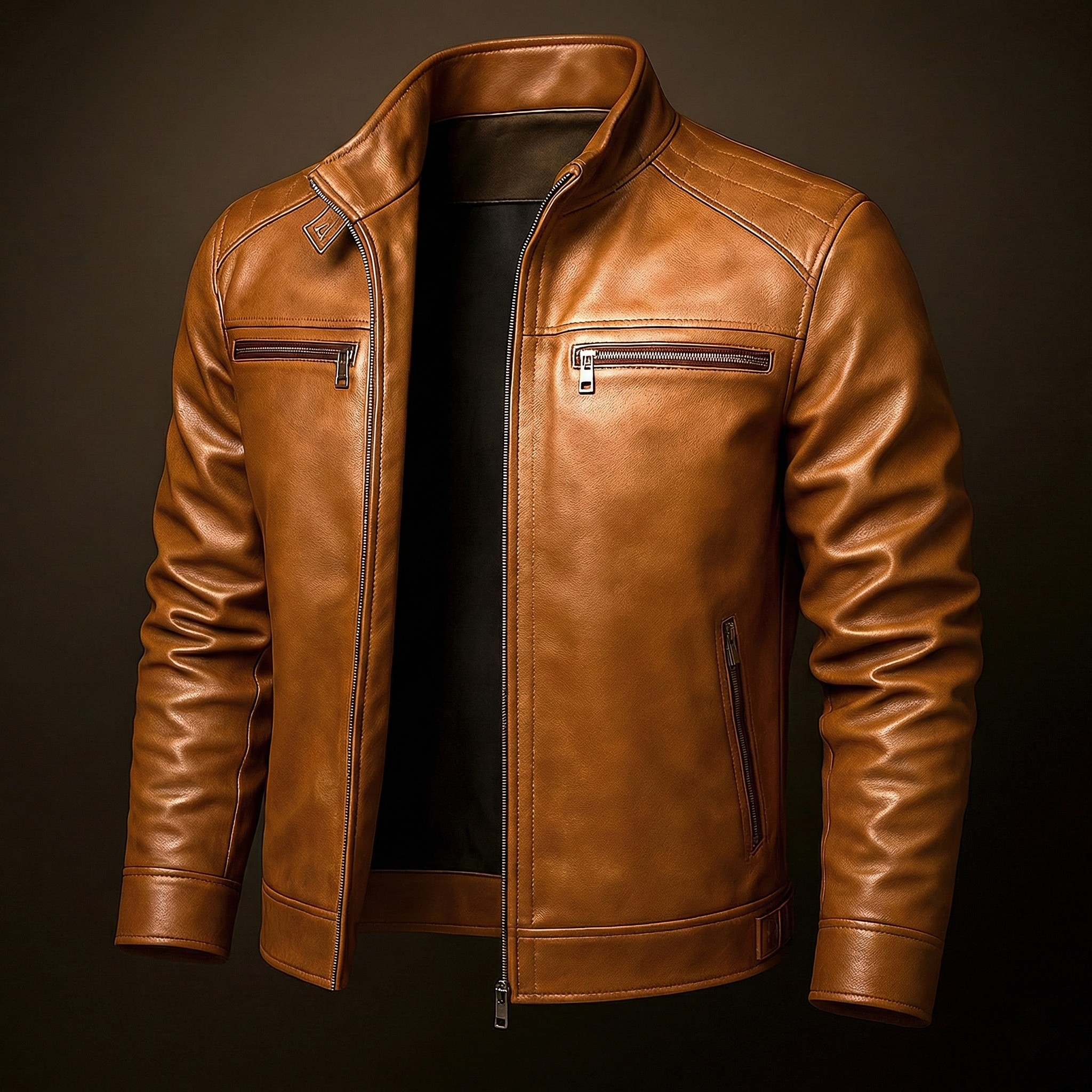Alder Classic Leather Biker Jacket