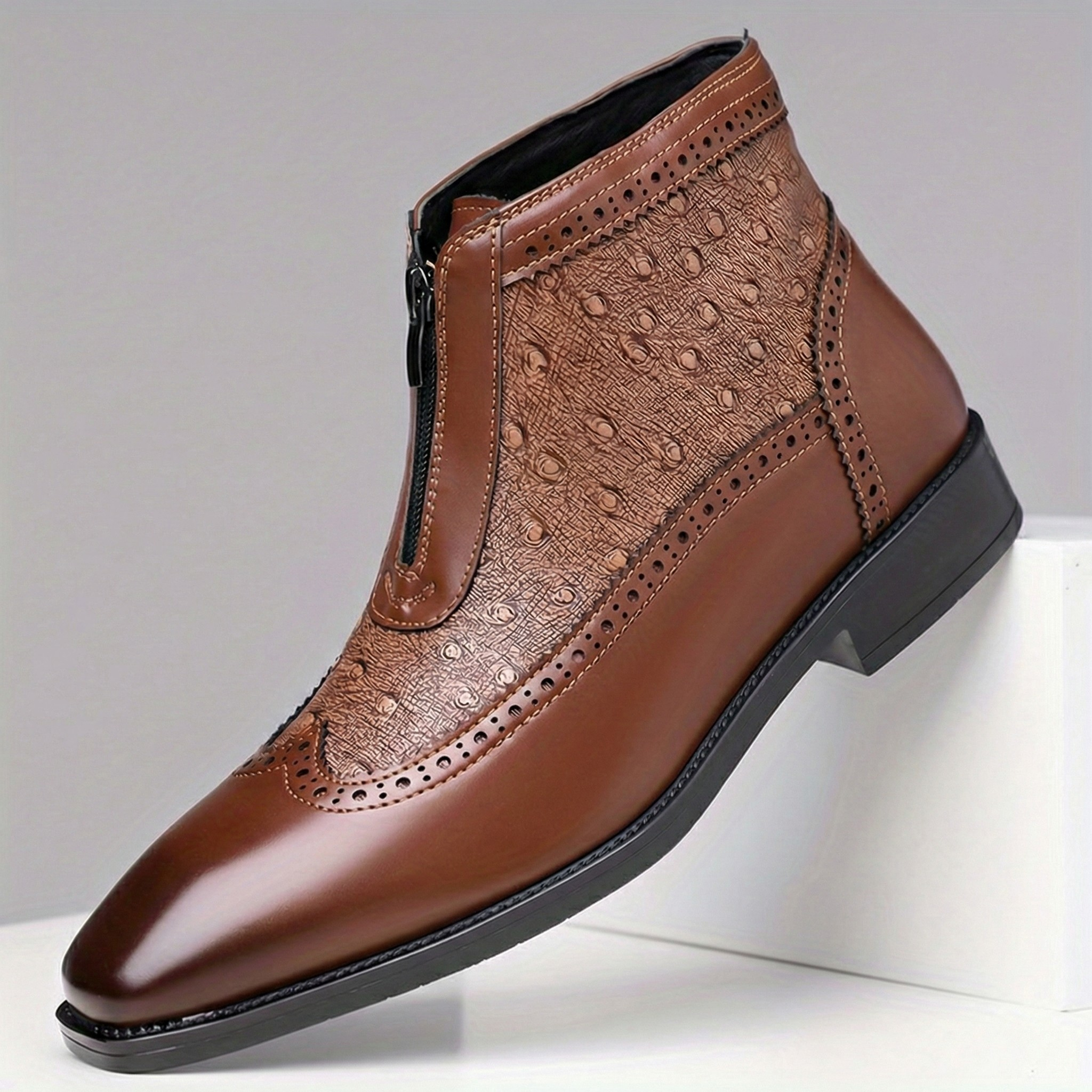 Fairmont Textured Leather Boots