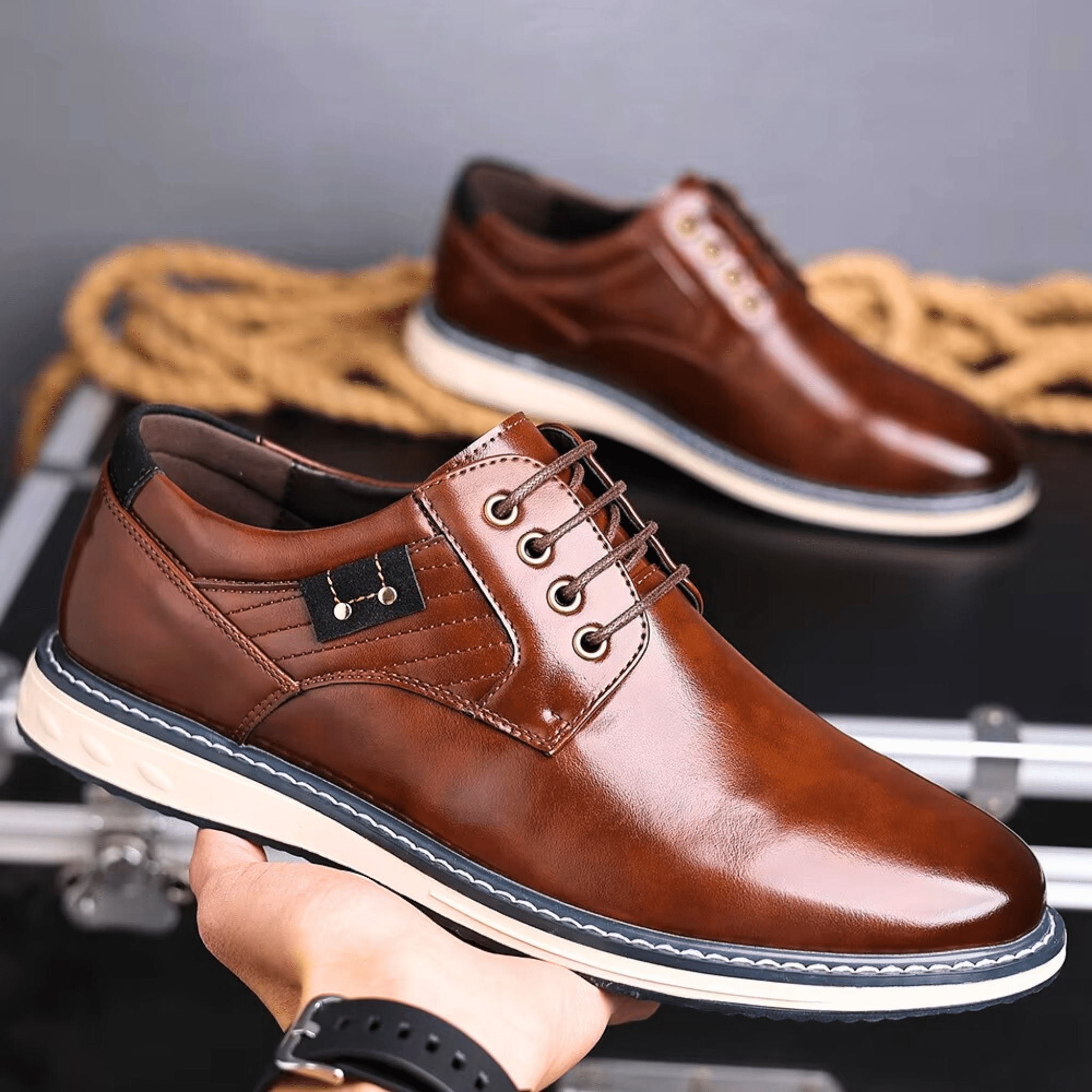 Napoli Leather Derby Shoes