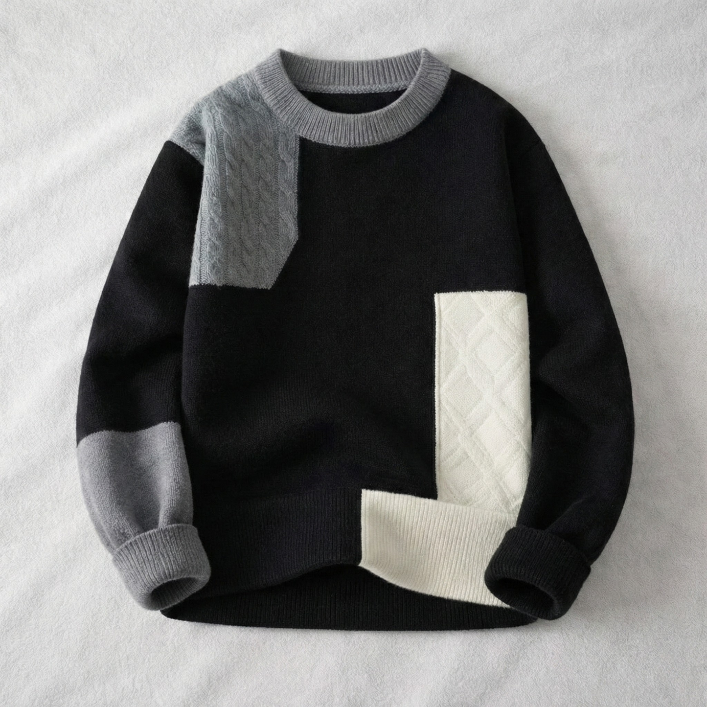 Thorne Color-Block Knit Sweater