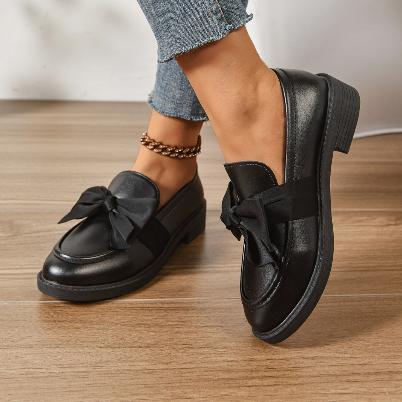 Valencia Bow Patent Loafers