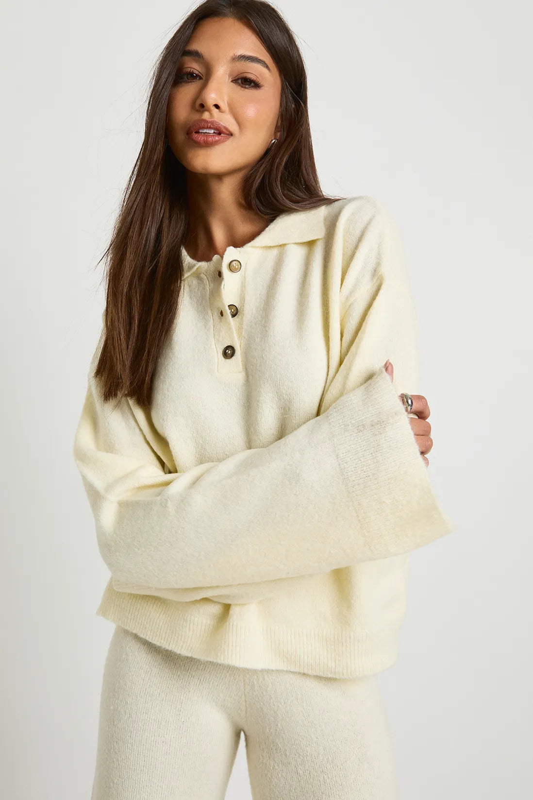 Ciedera Collared Co-Ord Cream