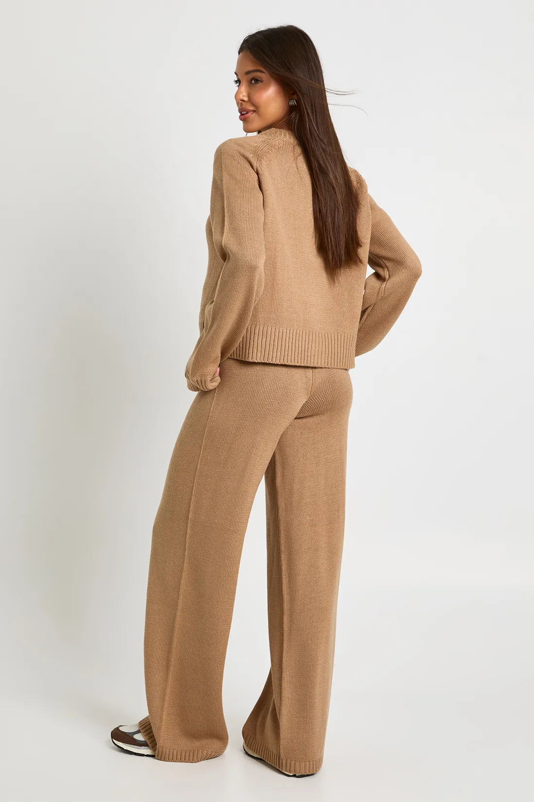 Ciedera Knitted Cardigan Co-Ord Taupe